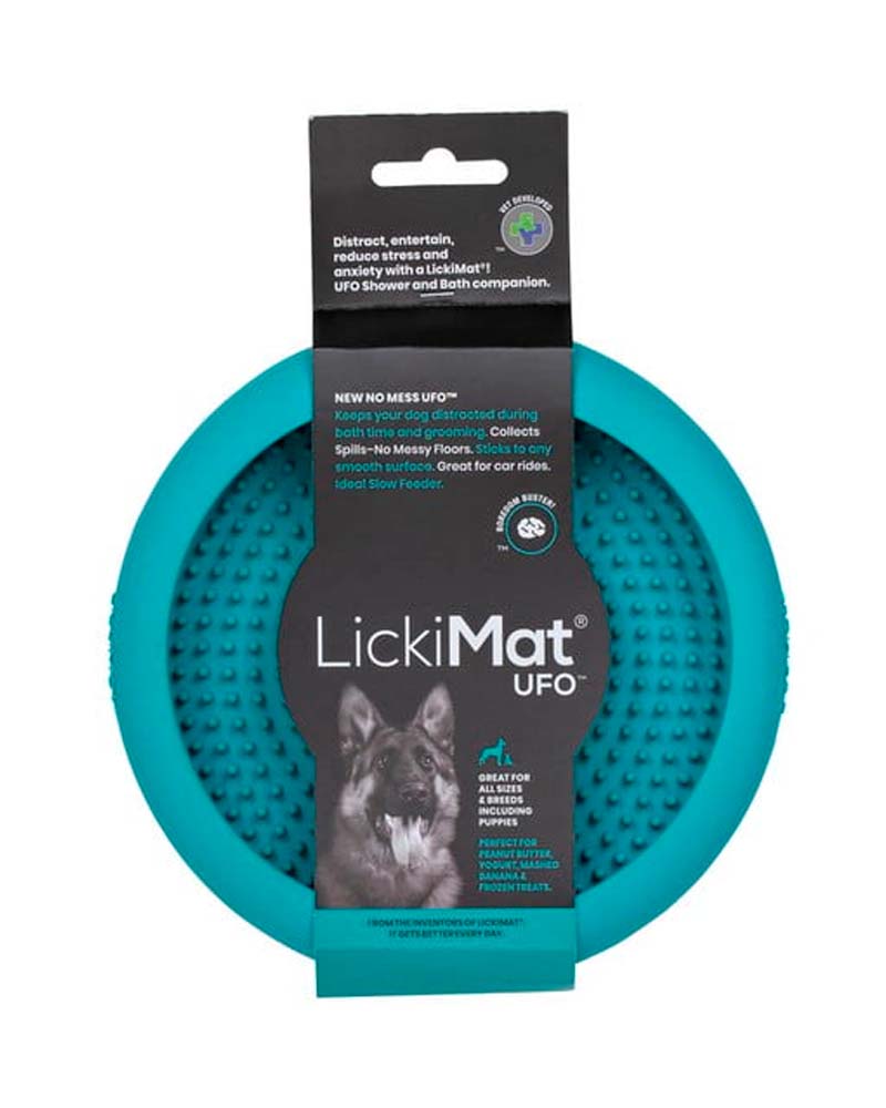 Lickimat UFO Para Perro Color Turquesa