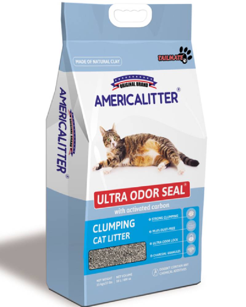 Americalitter 15 Kg Ultra Odor Seal Aglutinante y Con Carbón Activado