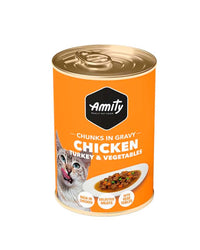 Thumbnail for Amity Adulto Gato Chicken Chunks In Gravy 0.415 Kg
