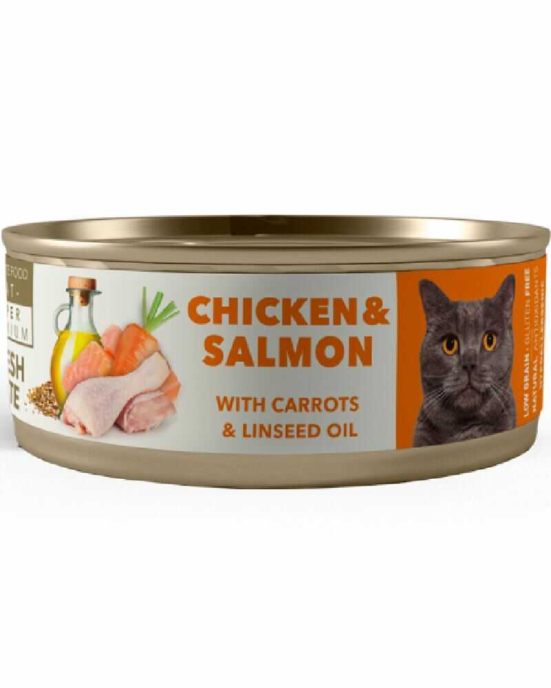 Amity Chicken And Salmon Adult Cat Wet Food 80 Gr