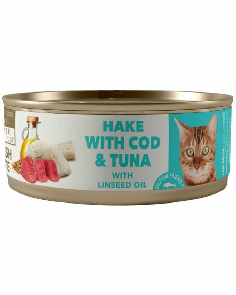 Amity Hake With Cod And Tuna Sterilized Cat Wet Food 80 Gr