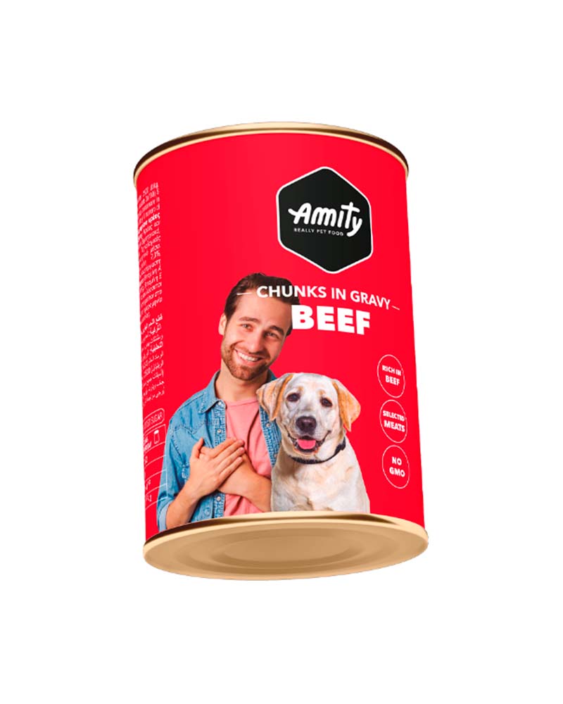 Amity Perro Adulto Beef Chunks In Gravy 0.415 Kg