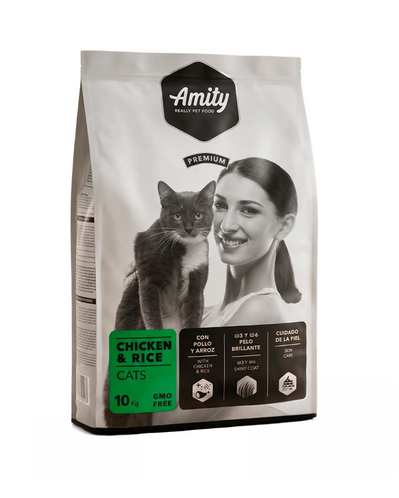 Amity Premium Gatos Pollo y Arroz 10 Kg