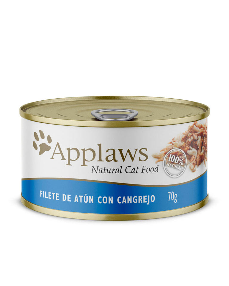 Applaws Lata Pechuga de Atún y Cangrejo con Caldo para Gatos 70 g