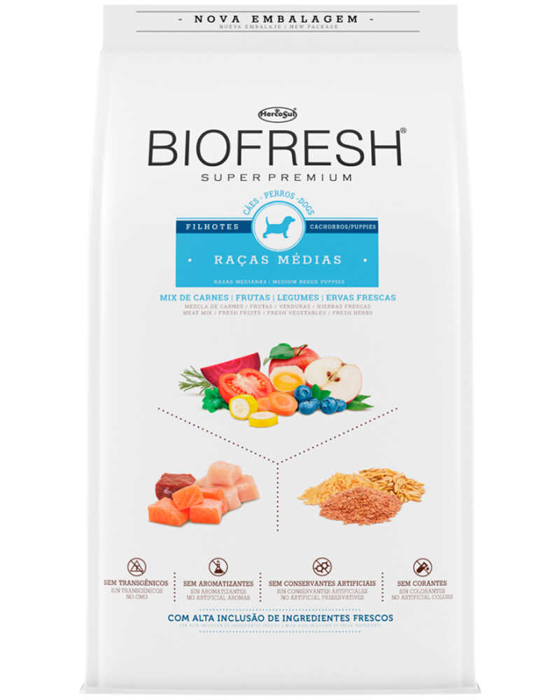 Biofresh Super Premium Perros Cachorros Raza Mediana 10.1 Kg