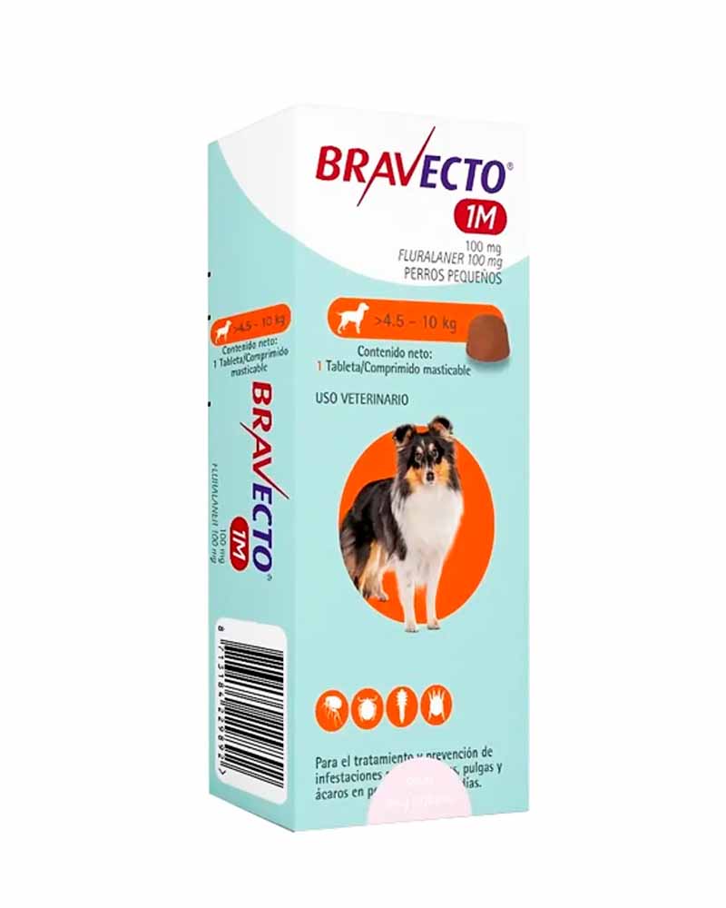 Bravecto Perro Pequeño 1M de 4.5 a 10 Kg