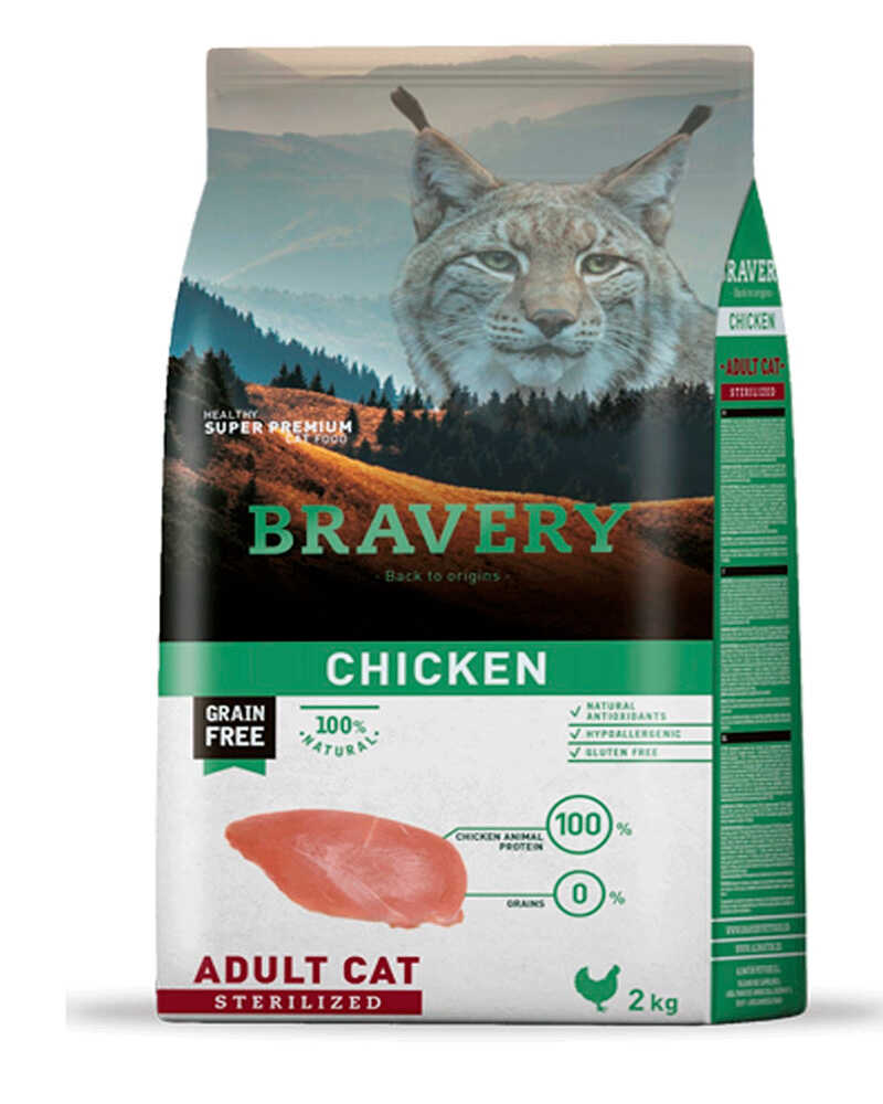 Bravery Chicken Adult Cat Sterilized 2 Kg