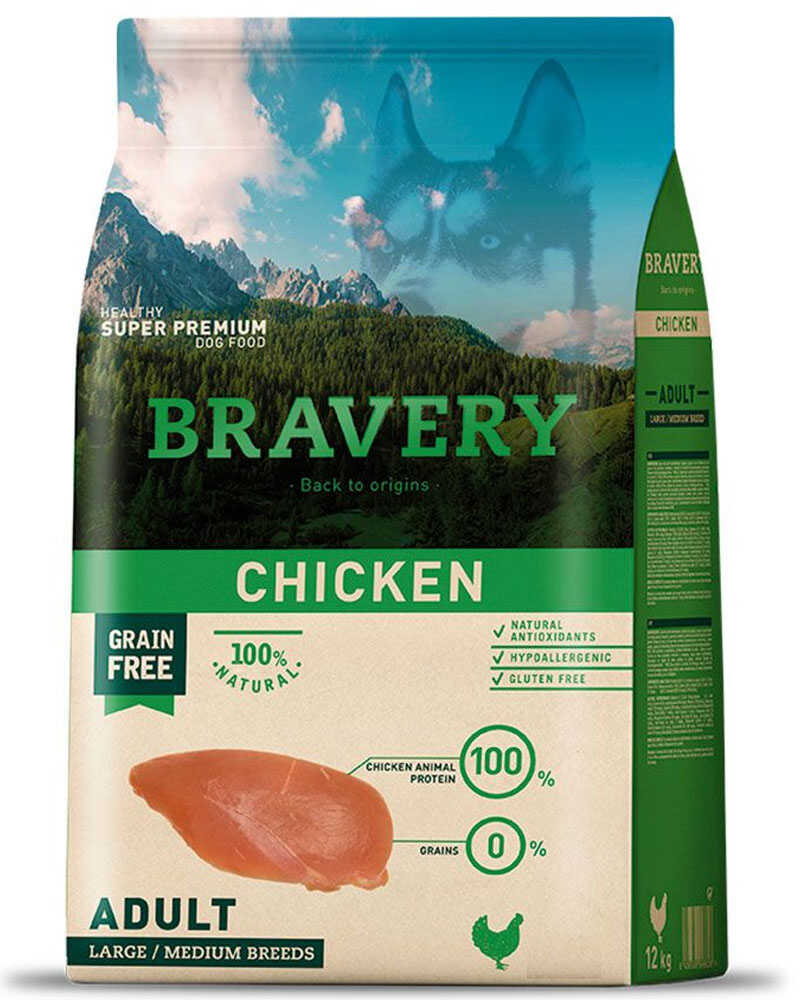 Bravery Chicken Adult Large Medium Breeds 4 Kg