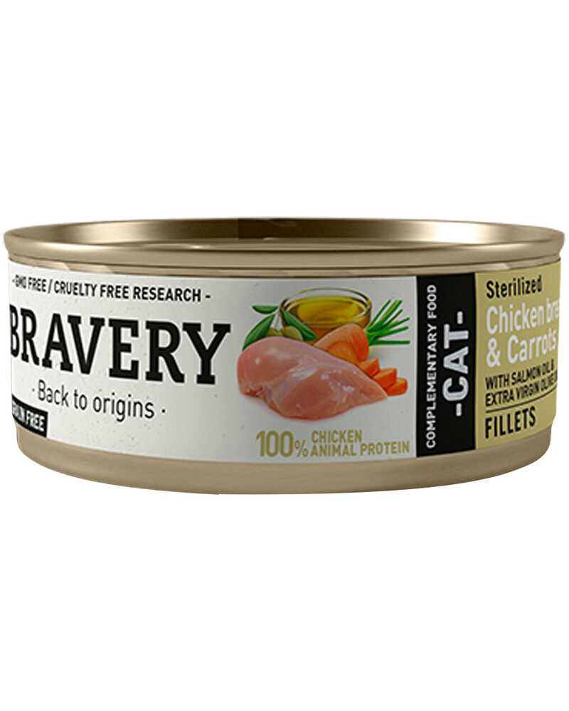 Bravery Chicken And Carrots Cat Wet Food 70 Gr