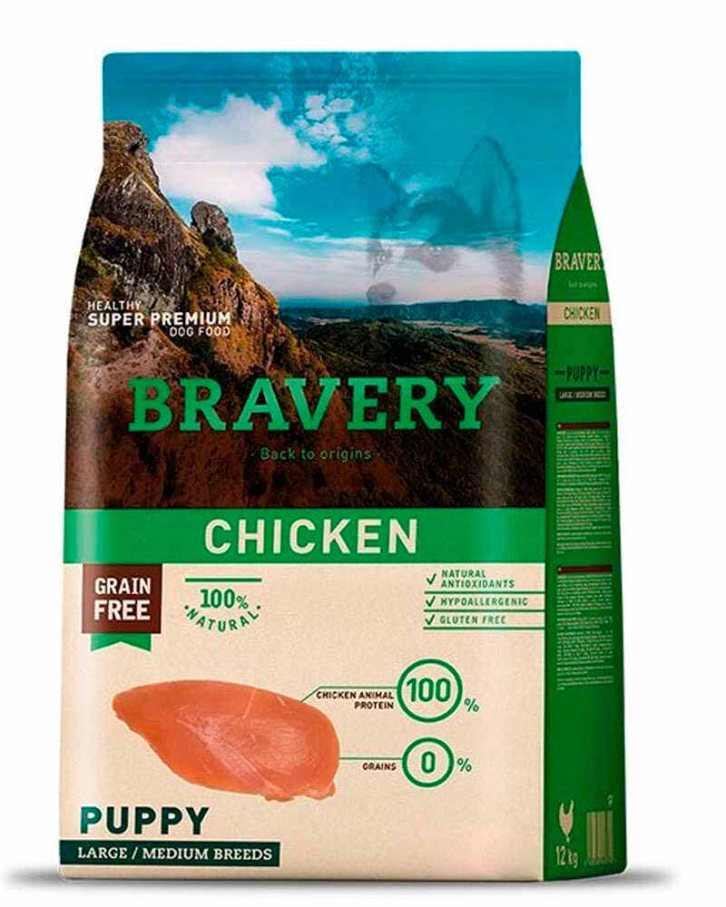 Bravery Chicken Puppy Large Medium Breeds 4 Kg