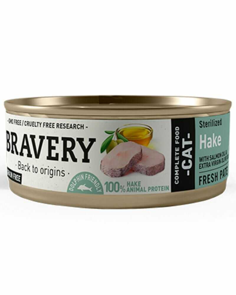 Bravery Hake Sterilized Cat Wet Food 70 Gr