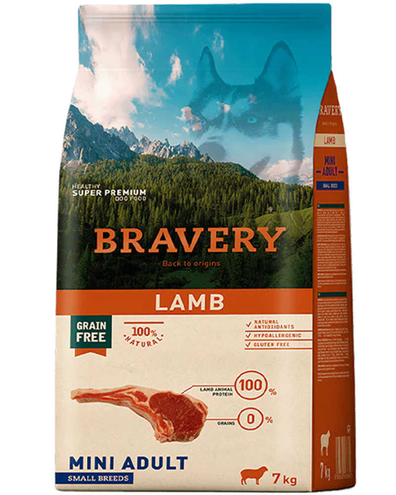 Bravery Lamb Mini Adult Small Breeds 7 Kg