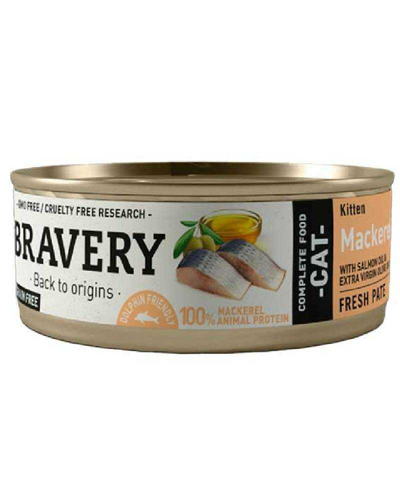 Bravery Mackerel Kitten Wet Food 70 Gr