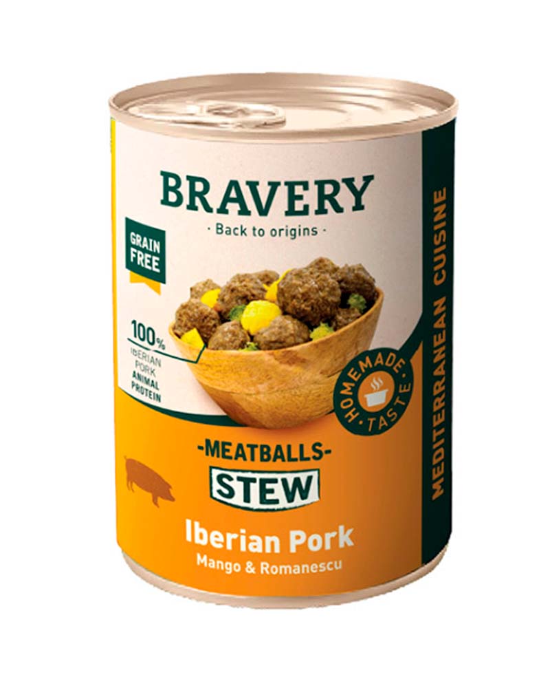 Bravery Meatballs Stew Iberian Pork Perro Adulto 415 Gr