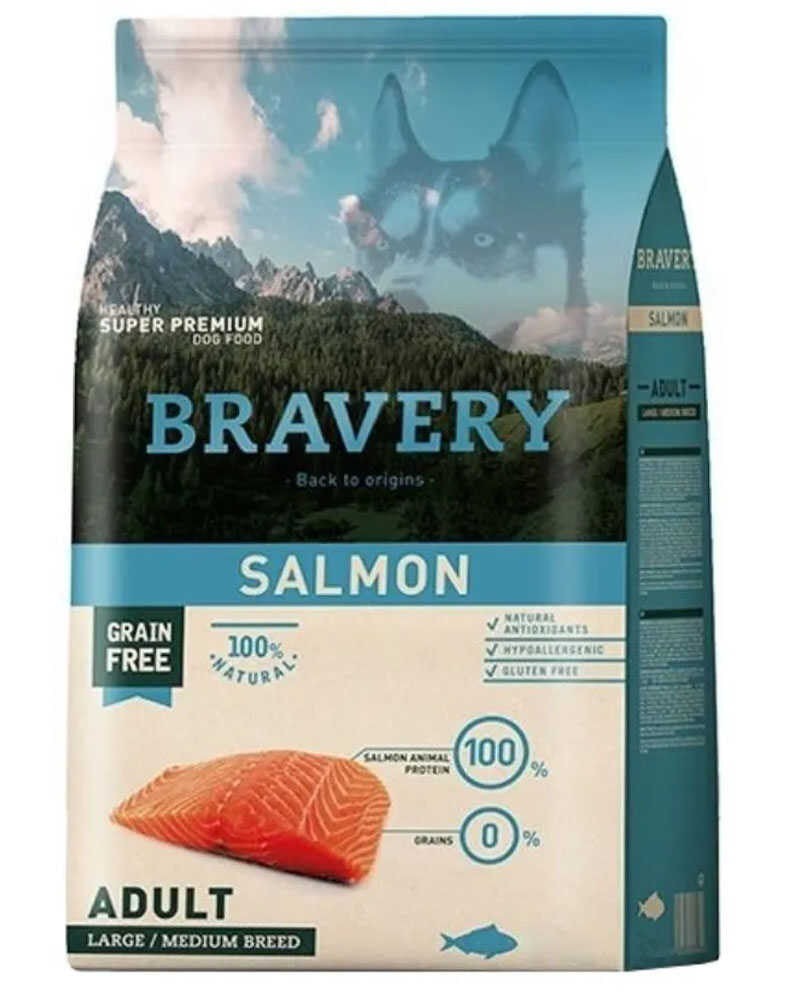 Bravery Salmon Adult Large Medium Breed 4 Kg