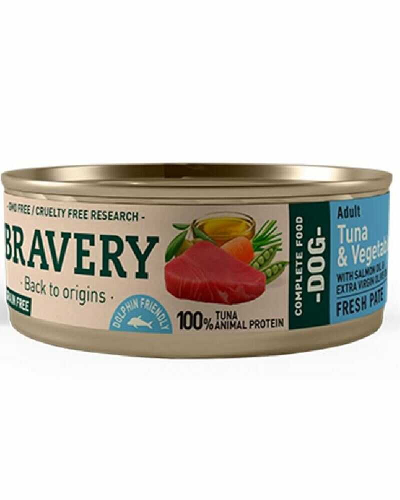 Bravery Tuna And Vegetables Adult Dog Wet Food 80 Gr