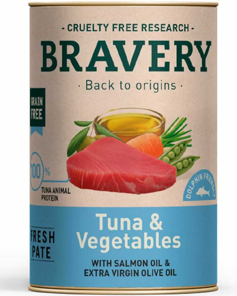 Bravery Tuna And Vegetables Dog Wet Food 290 Gr