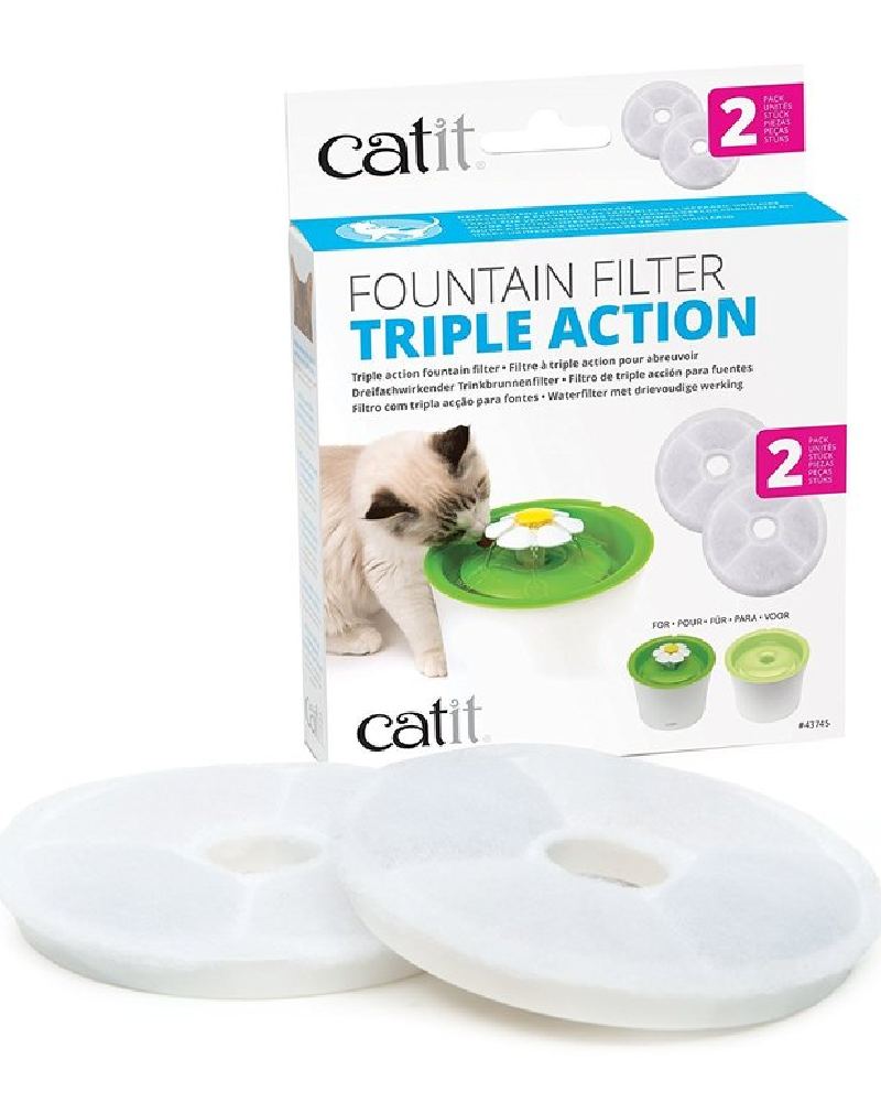 Catit Filtro Fuente Triple Accion 2 Unidades