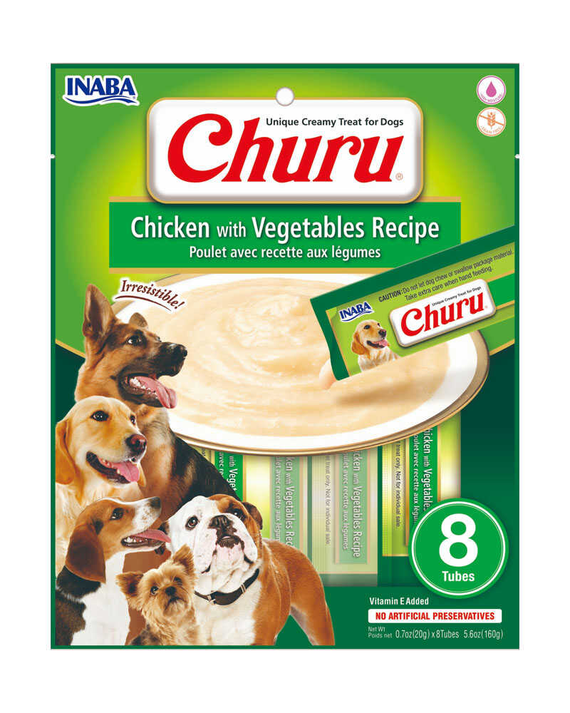 Churu Para Perro Pollo Con Vegetales x 8 Unidades