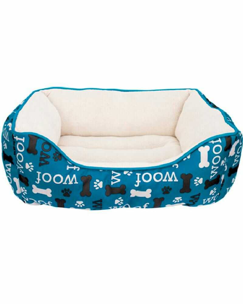 Dogit Dreamwell Cama Rectangular Woof Azul