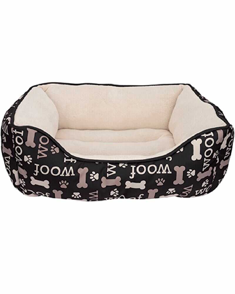 Dogit Dreamwell Cama Rectangular Woof Negra