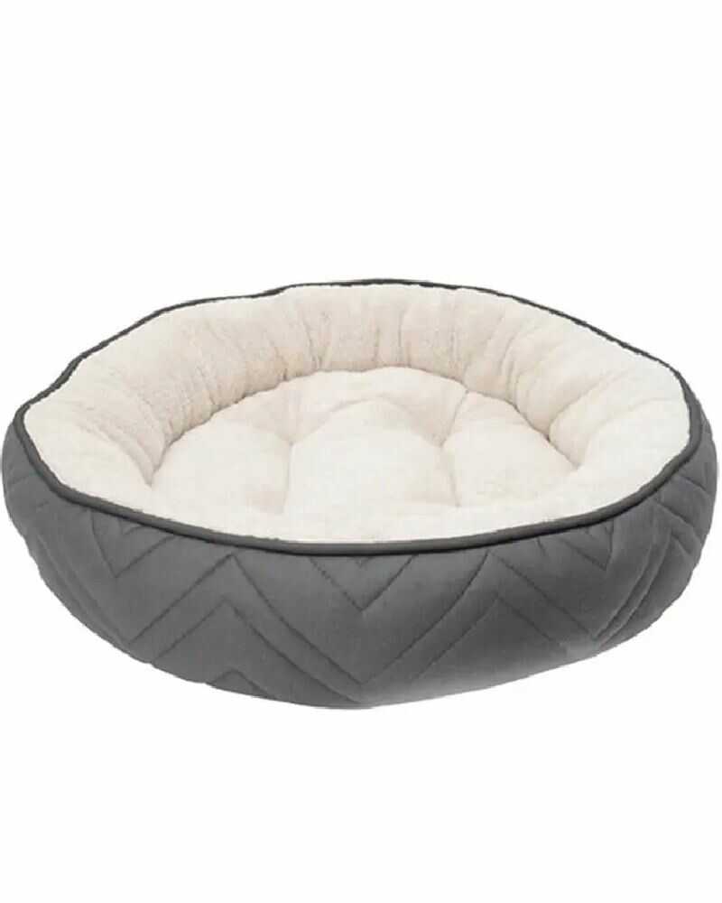 Dogit Dreamwell Cama Redonda Gris o Blanco 56 cm