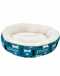 Thumbnail for Dogit Dreamwell Cama Redonda Woof Azul 53 cm