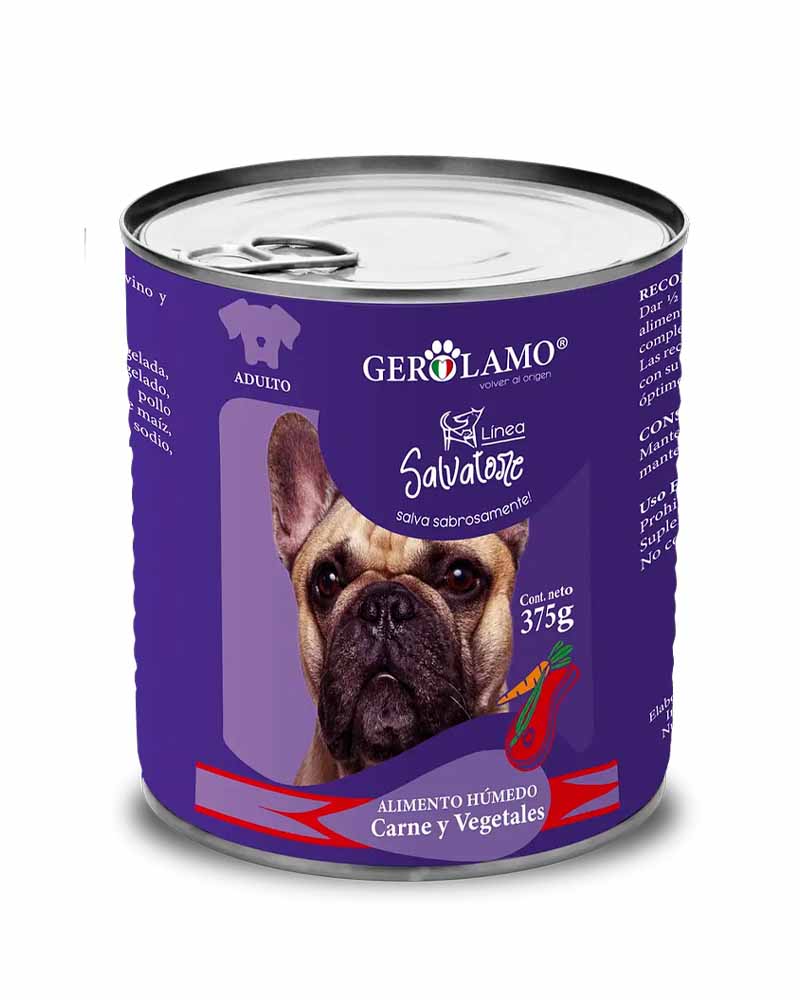 Gerolamo Lata Sabor Carne Para Perro 375 Gr