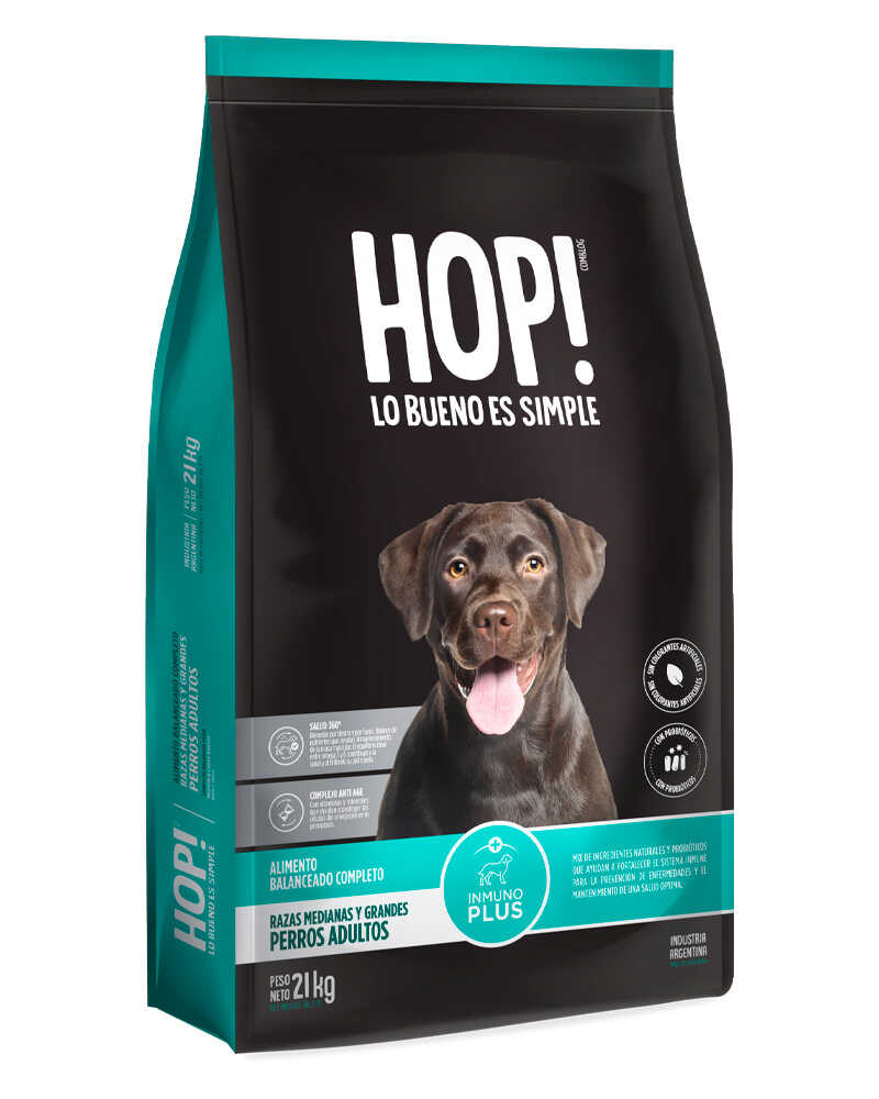 Hop Perro Adulto Raza Mediana y Grande 18 Kg