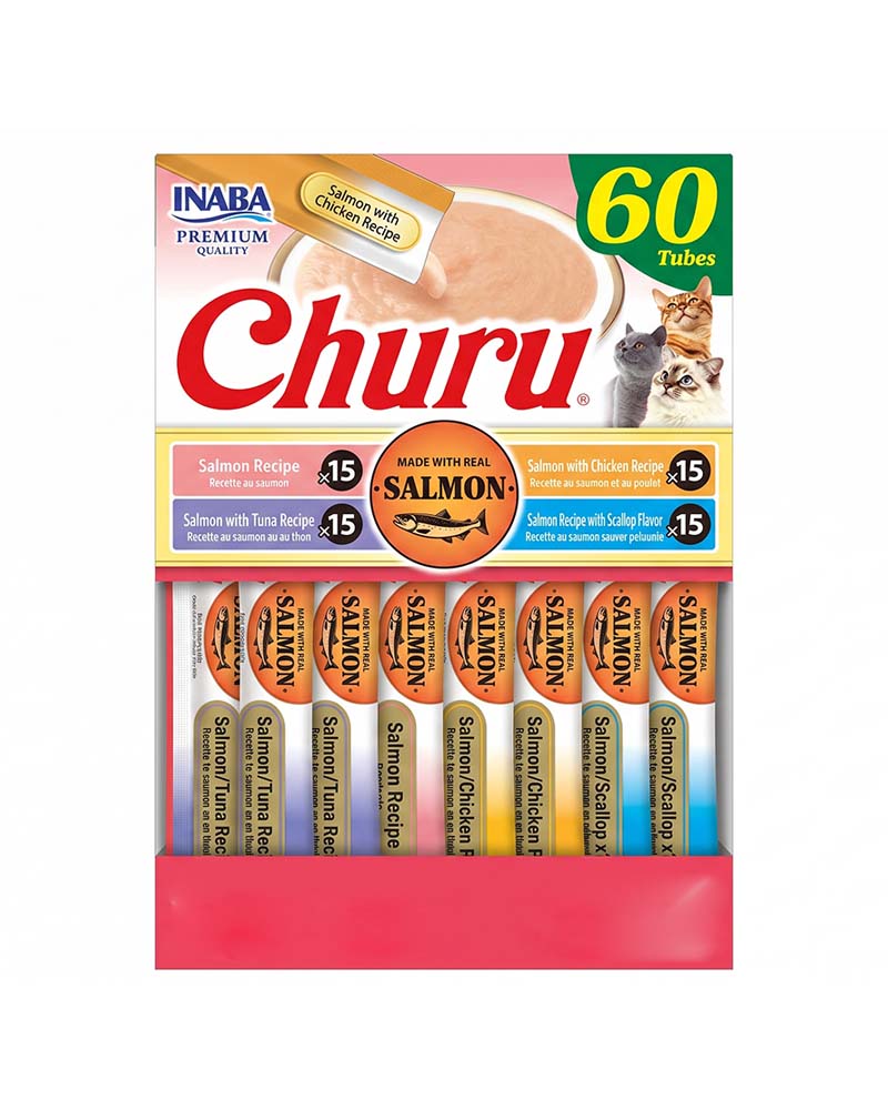 Inaba Churu Gato Salmón Variedades 60 Tubos