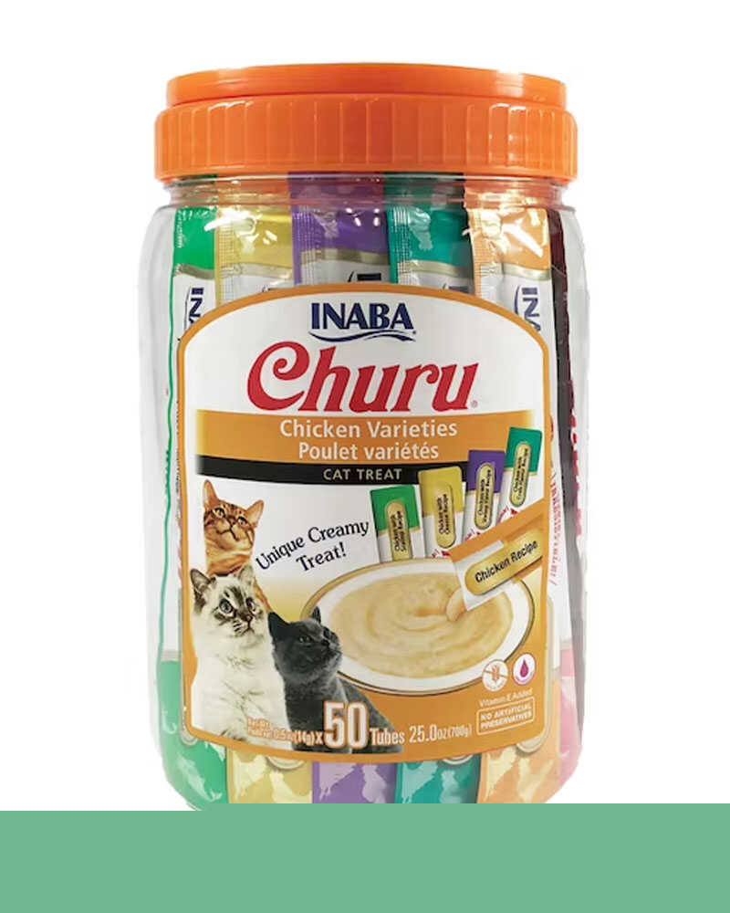 Inaba Churu Gatos Tarro Variedades Pollo 50 Tubitos