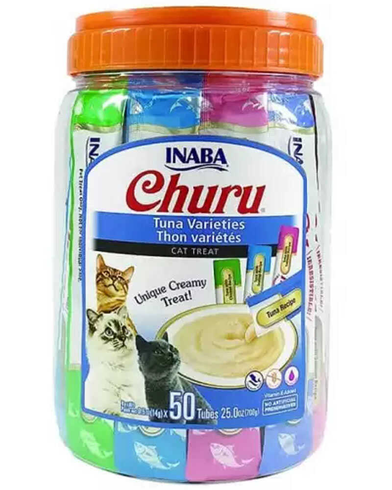 Inaba Churu Golosina Para Gatos En Puré De Atún 50 Variedades