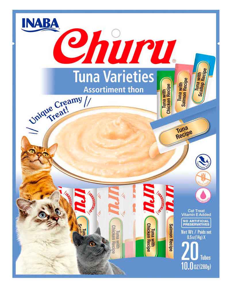 Inaba Churu Snack Para Gato Atún Variedades 20 Tubos
