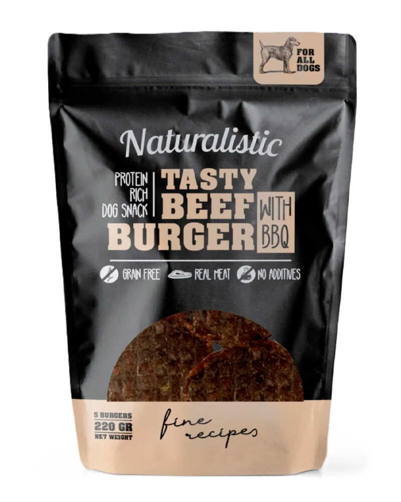 Naturalistic Tasty Beef Burger With BBQ 220 Gr