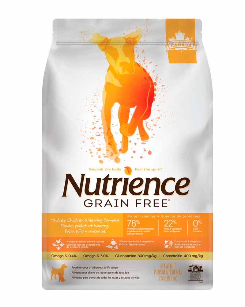 Nutrience Grain Free Dog Pavo Pollo Arenque 2.5 Kg