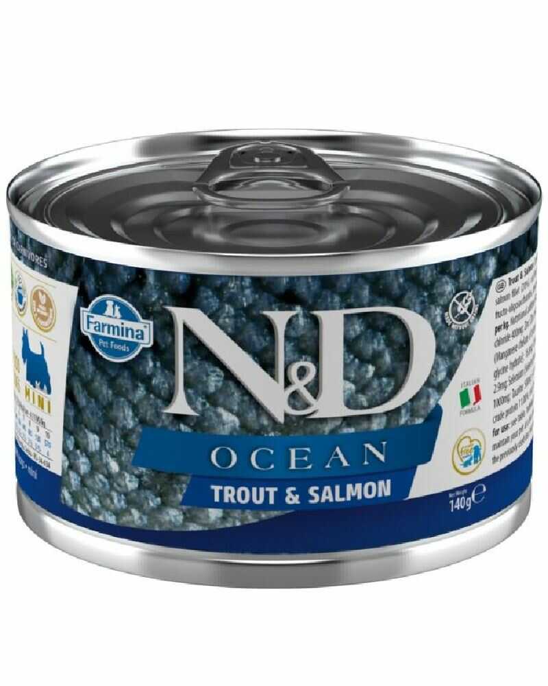 NyD Dog Ocean Trout y Salmón Mini 140Gr