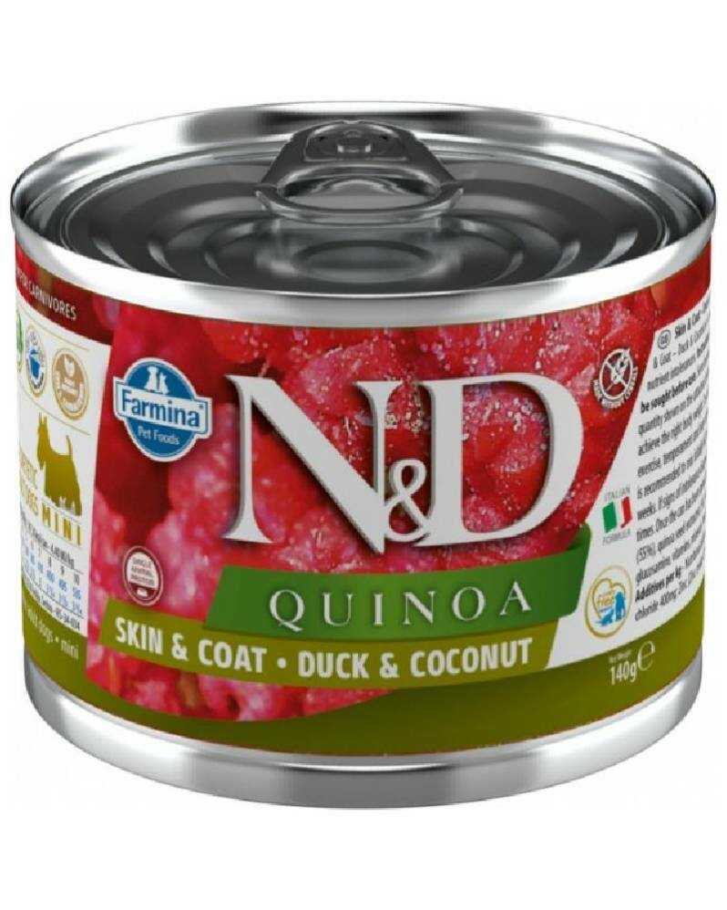 NyD Dog Quinoa Duck y Coconut Mini 140 Gr