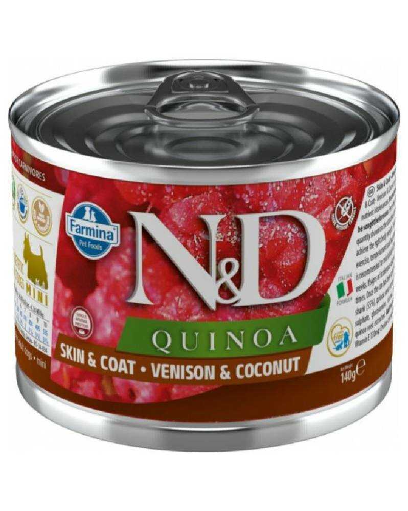 NyD Dog Quinoa Venison y Coconut Mini 140 Gr