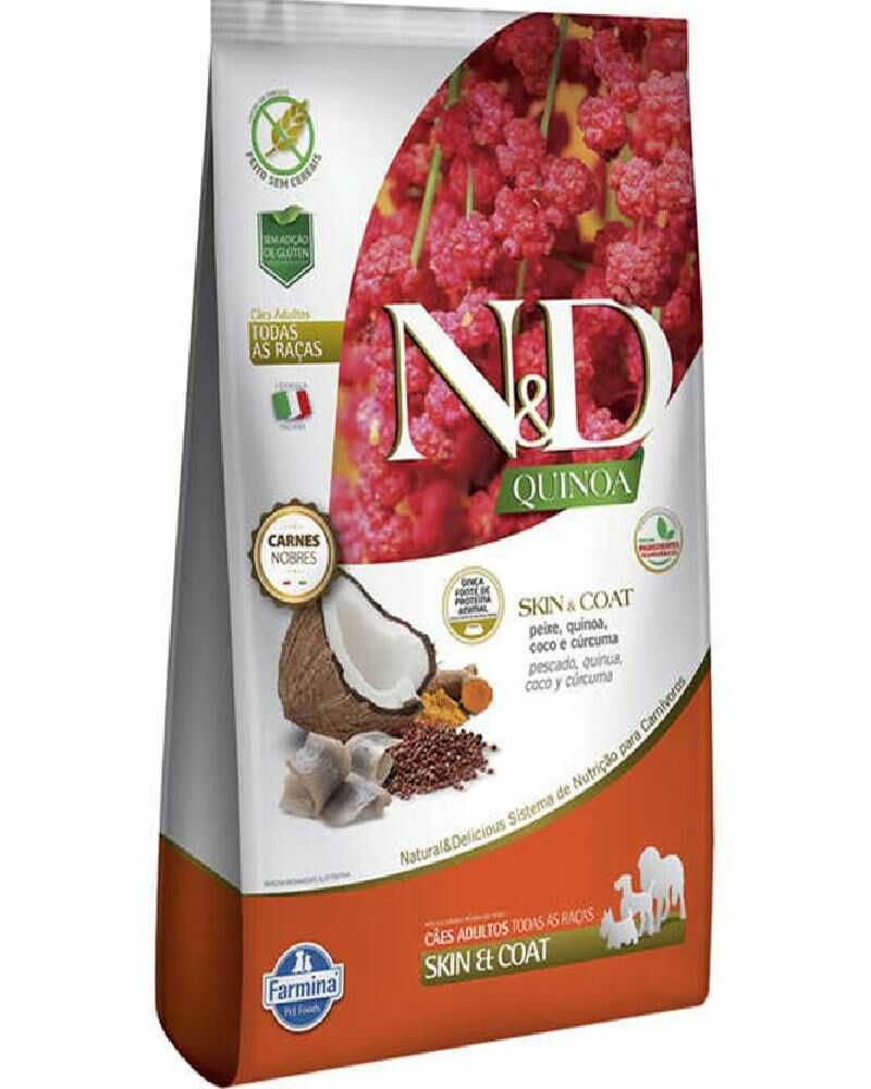 NyD Quinoa Canine Adulto Skin Peixe 2.5 Kg