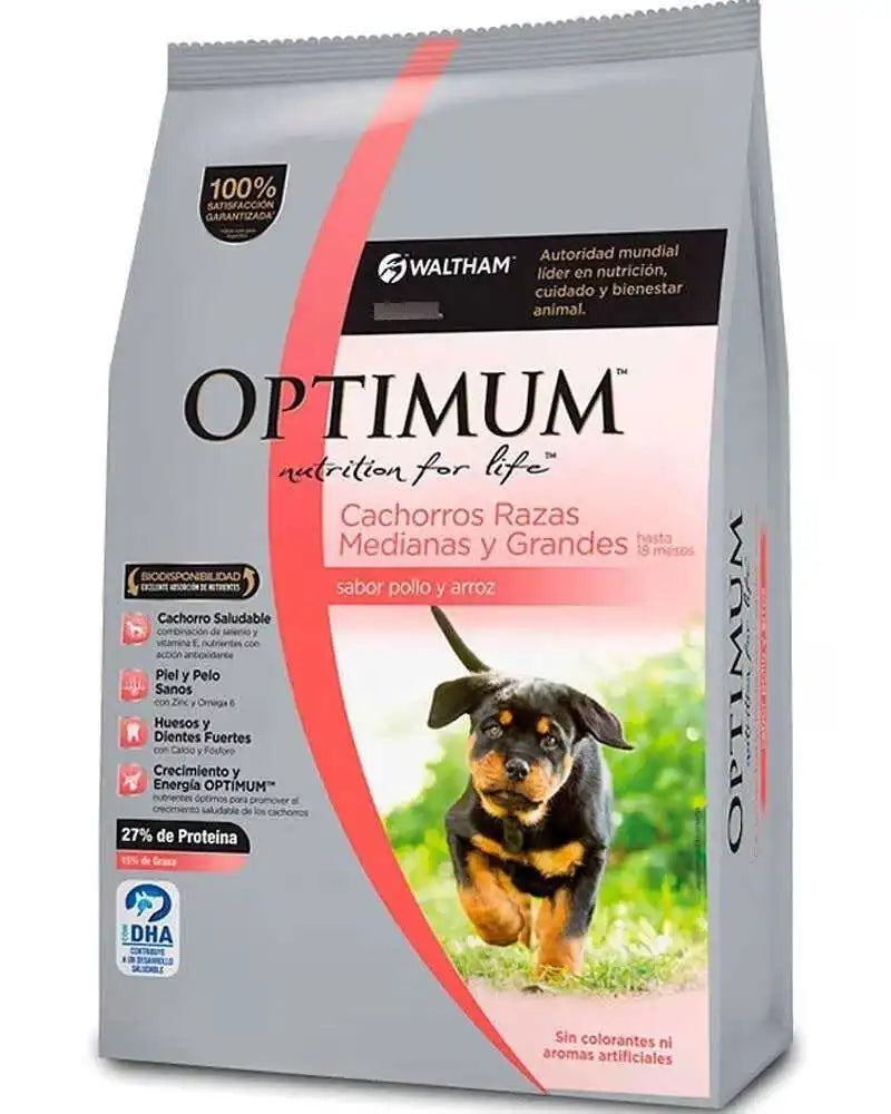 Optimum Perro Cahorro Raza Mediana Y Grande 3kg