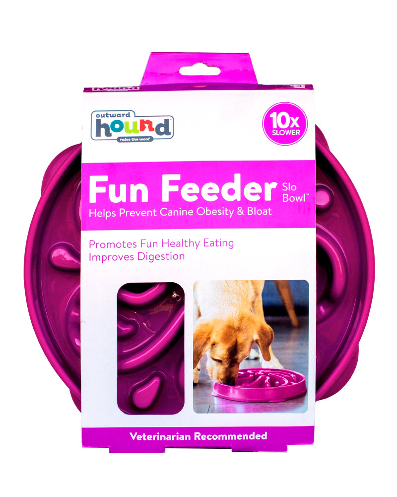 Outward Hound Comedero Lento Purpura M Para Perros
