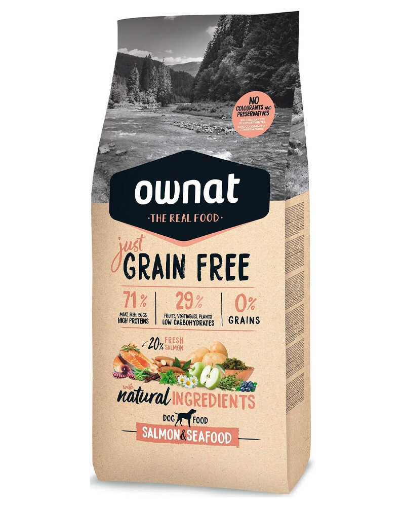 Ownat Just Grain Free Salmon y Seafood 14 Kg