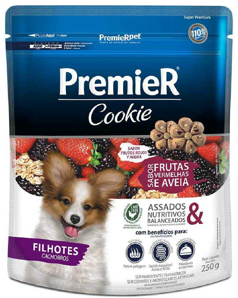 Premier Cookie Perro Cachorros Frutos Rojos y Avena 0.25 Kg
