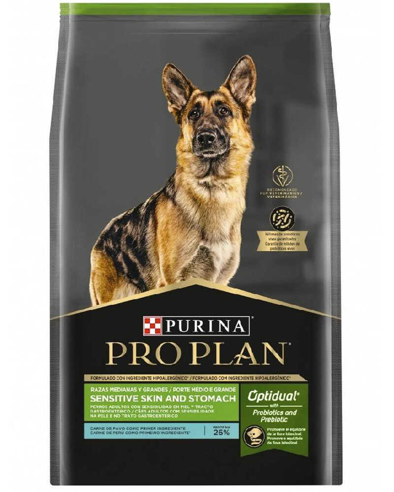 Pro Plan Sensitive Skin y Stomach Optidual Raza Mediana y Grande 15 Kg