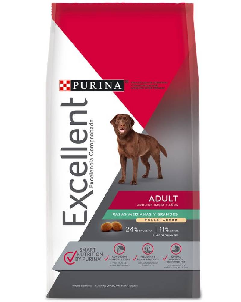 Purina Excellent Adulto Raza Mediana y Grande 15 Kg