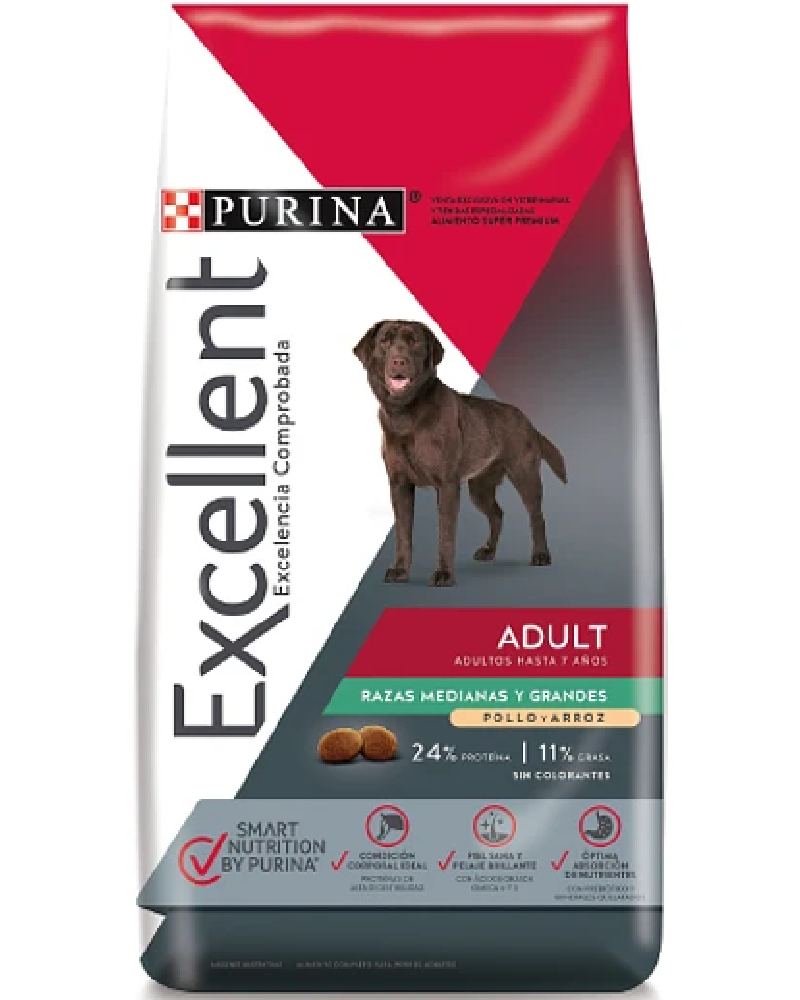 Purina Excellent Adulto Raza Mediana y Grande 24 Kg