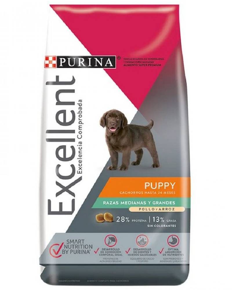 Purina Excellent Cachorro Raza Mediana y Grande 15 Kg