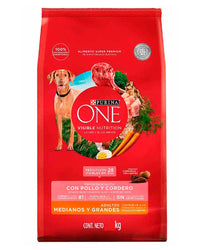 Thumbnail for Purina One Adulto Mediano Grande Cordero 6 Kg