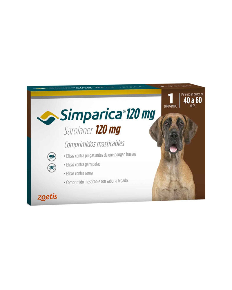Simparica 1 Comprimido Desde 40 Kg a 60 Kg
