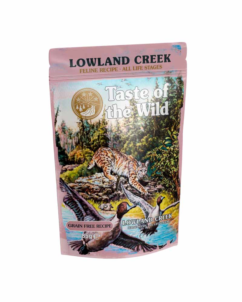 Taste Of The Wild Lowland Creek Cat Pouch Chunks in Gravy 85 Gr
